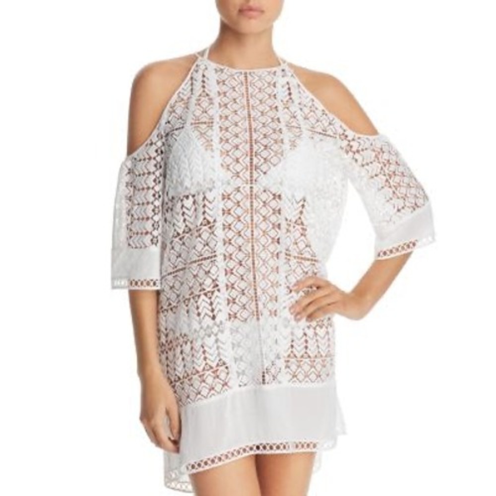 Ramy Brook Silas Tunic Swim Cover Up White XS/S‎